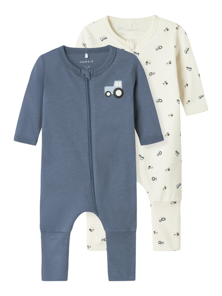 Name It Nightsuit 2p Zip Jet Tractor Noos