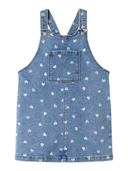 Name It Rosa Short Denim Bibskirt