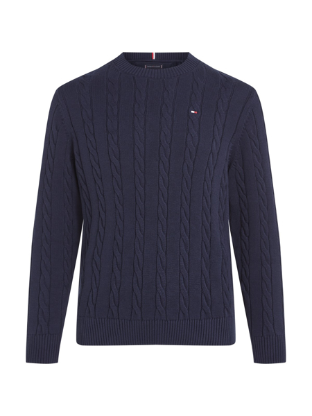 Tommy HilfigerCrew Neck Cotton Cable Sweater