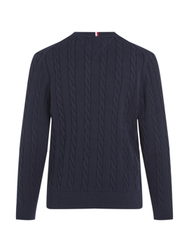 Tommy HilfigerCrew Neck Cotton Cable Sweater