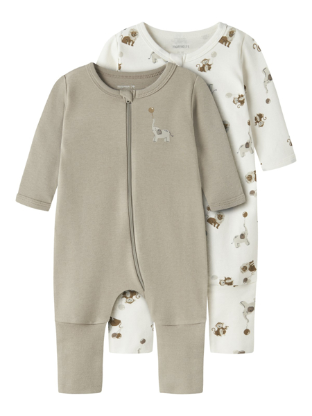 Name It Nightsuit 2p Zip Animal Noos